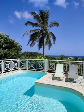 Villa Muscade guadeloupe, piscine, vue mer et accès plage